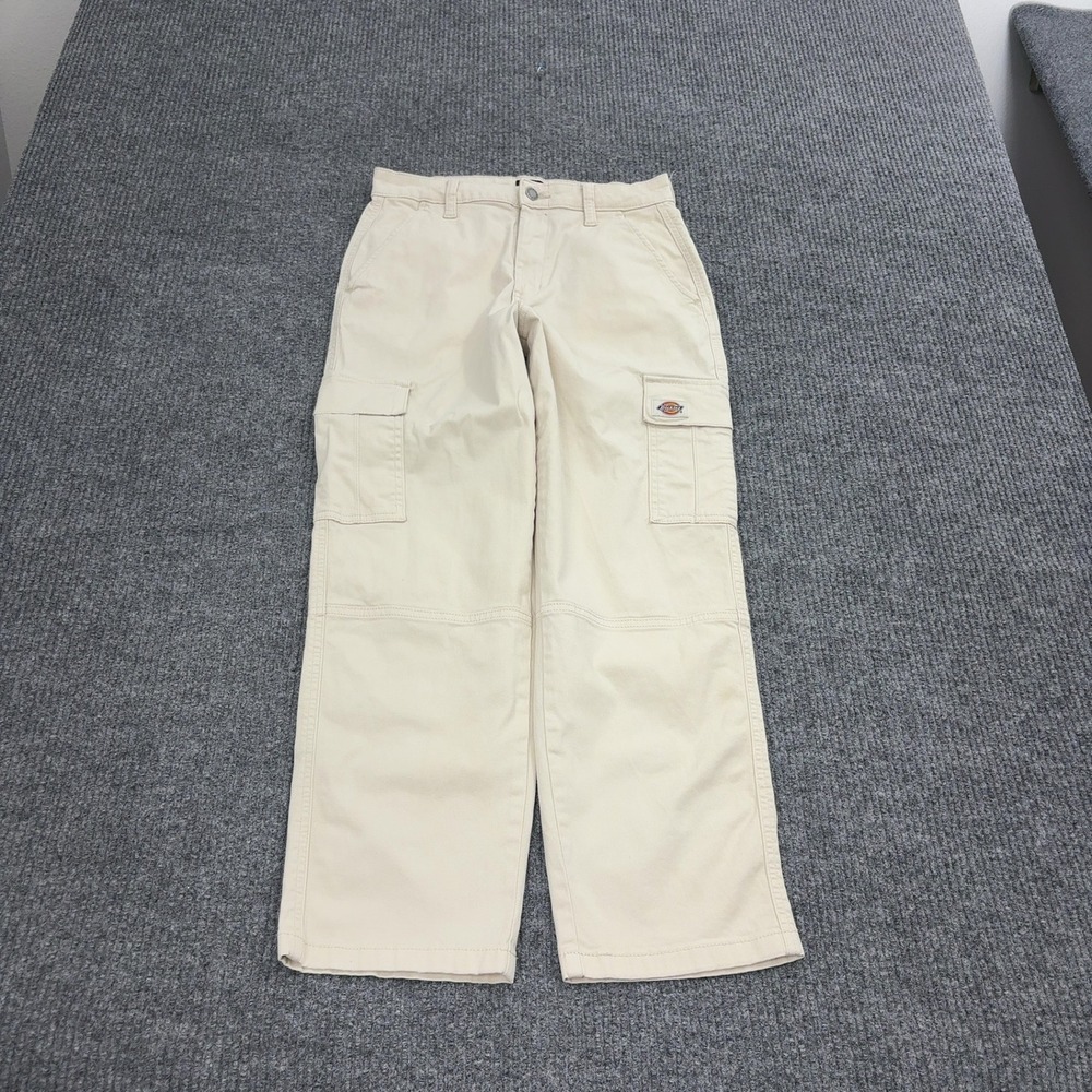 Dickies Cargo Pants Womens 27/RG Beige Cotton Stretch Utility‎ Workwear Skater